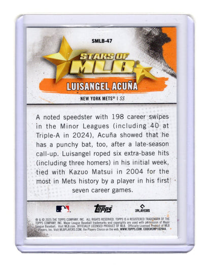 2025 Topps Luisangel Acuña Card Stars of MLB New York Mets #SMLB-47