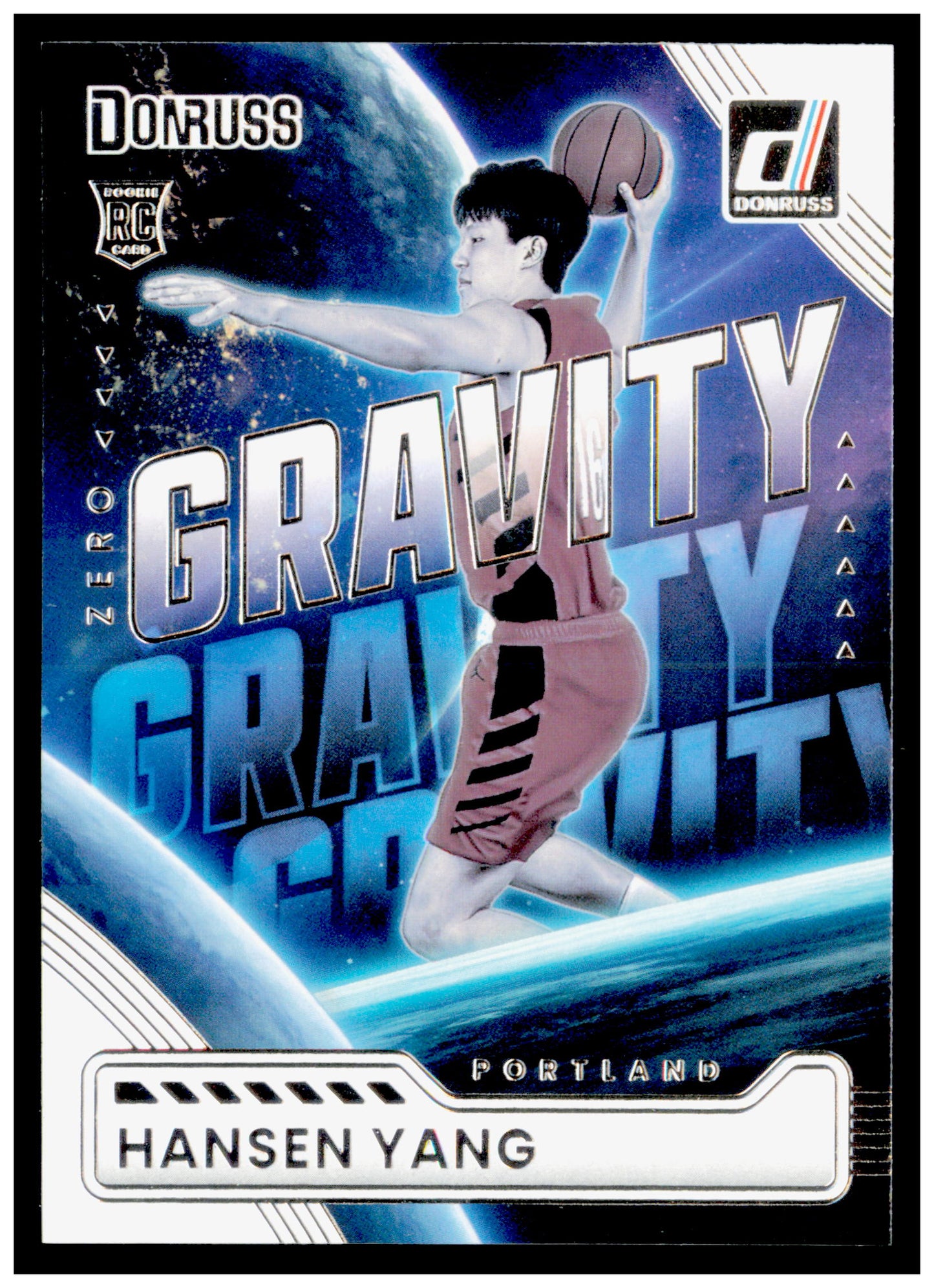 2025-26 Donruss Hansen Yang Card Zero Gravity Portland Trail Blazers #10