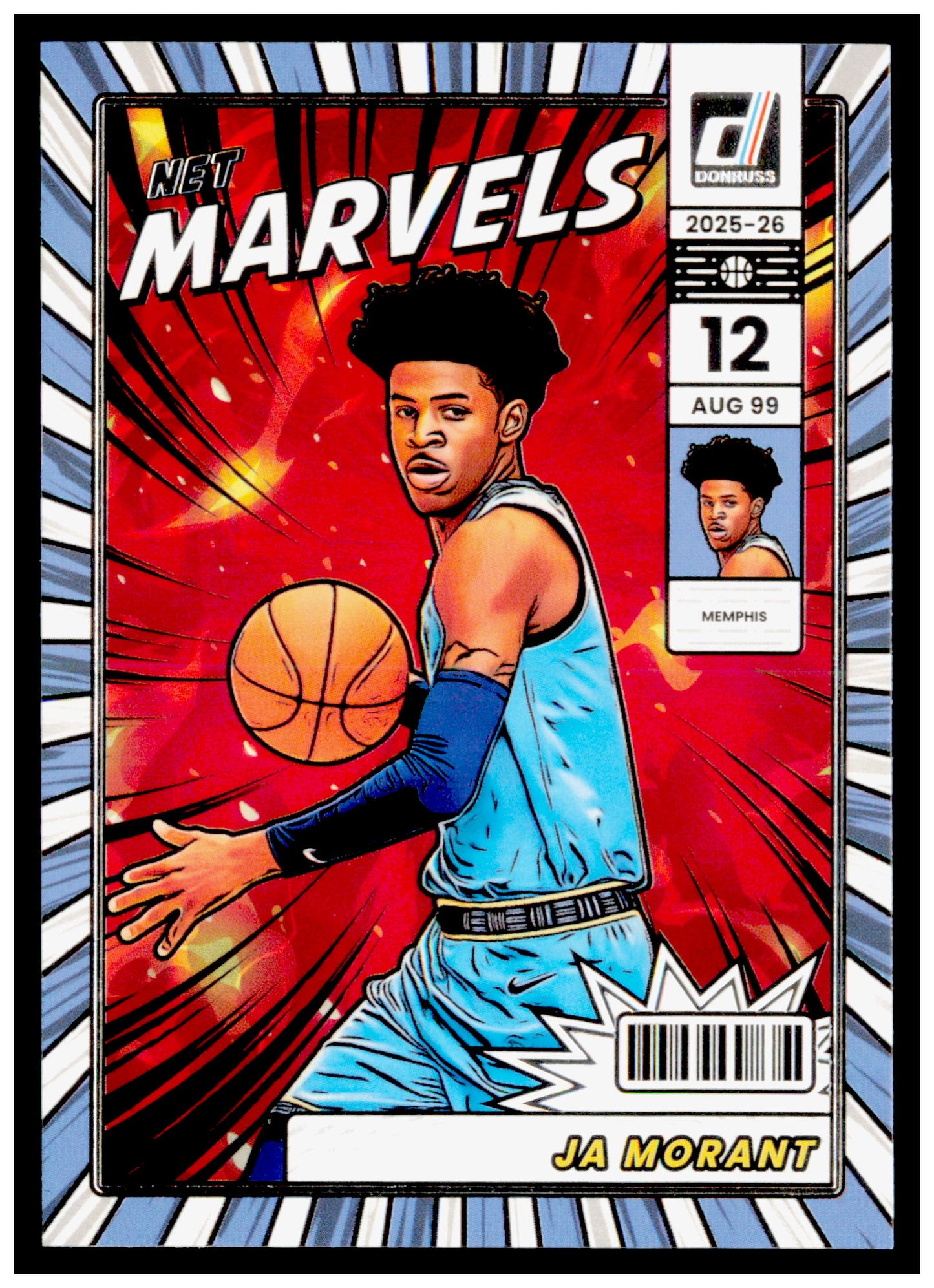 2025-26 Donruss Ja Morant Card Net Marvels Memphis Grizzlies #16