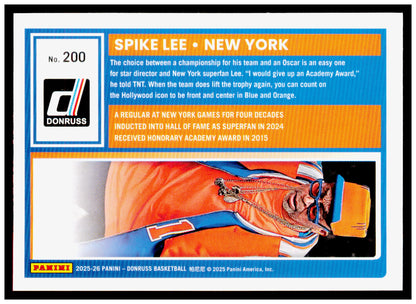 2025-26 Donruss Spike Lee Card Optic Mojo SN New York Knicks #200
