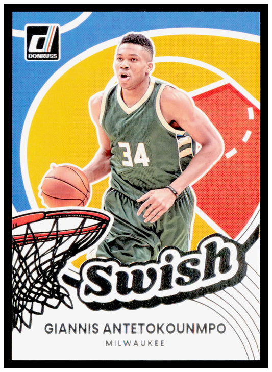2025-26 Donruss Giannis Antetokounmpo Card Swish Milwaukee Bucks #15
