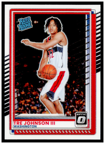 2025-26 Donruss Tre Johnson III Card Optic Washington Wizards #2