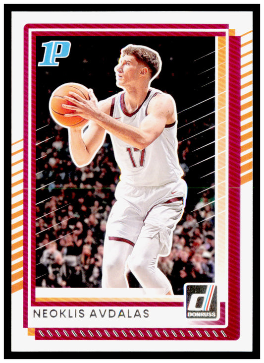 2025-26 Donruss Neoklis Avdalas Card Virginia Tech Hokies #96