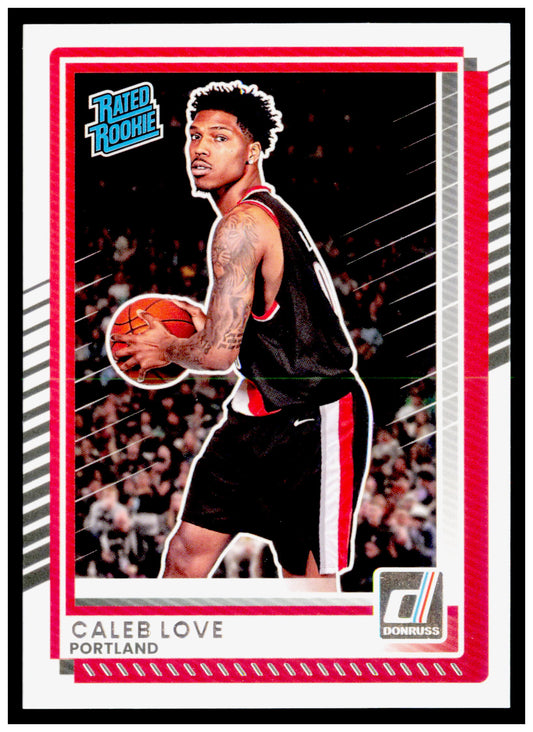 2025-26 Donruss Caleb Love Card Portland Trail Blazers #97