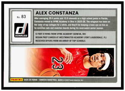 2025-26 Donruss Alex Constanza Card NA #83