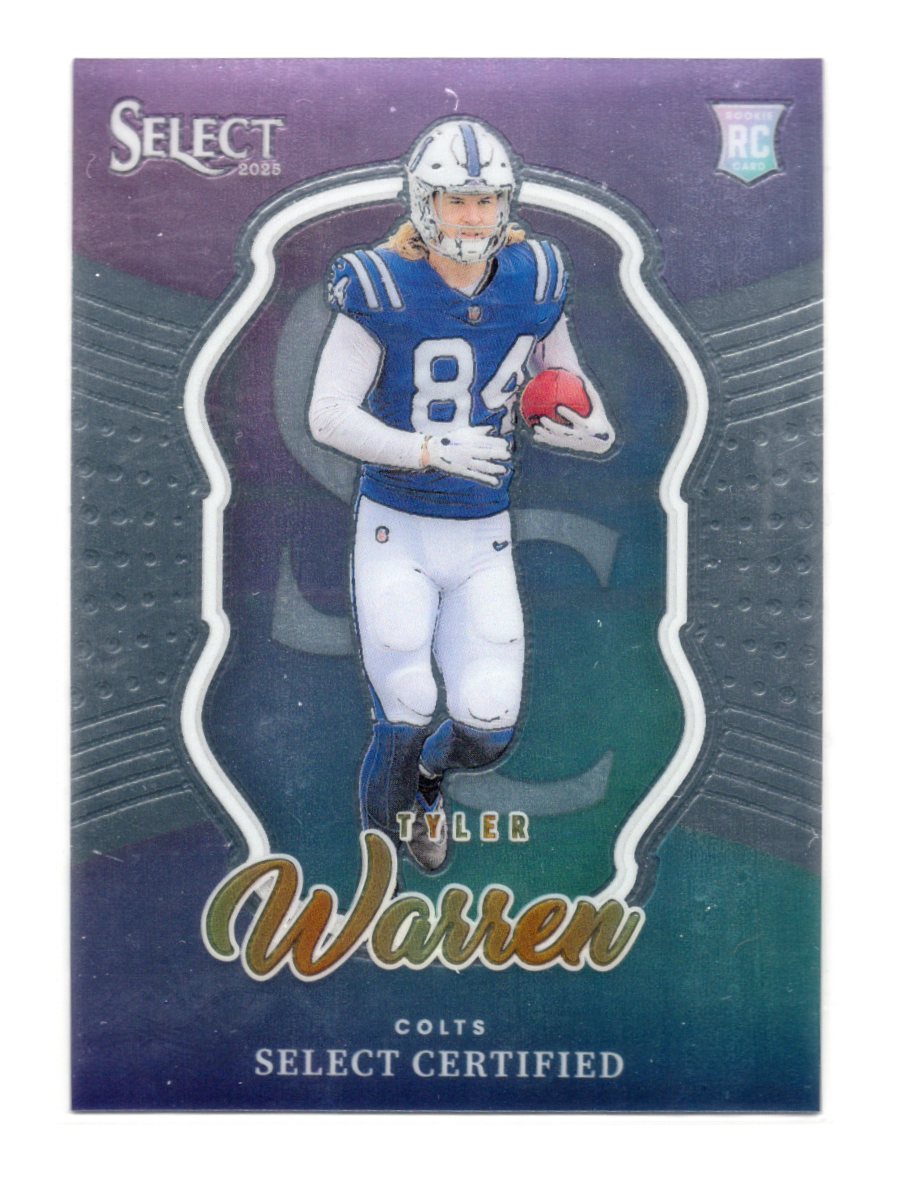 2025 Panini Select Tyler Warren Card Select Certified Rookies Indianapolis Colts