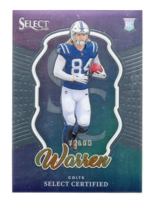2025 Panini Select Tyler Warren Card Select Certified Rookies Indianapolis Colts