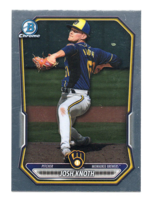 2026 Bowman Josh Knoth Card Chrome Prospects Milwaukee Brewers #BCP-113