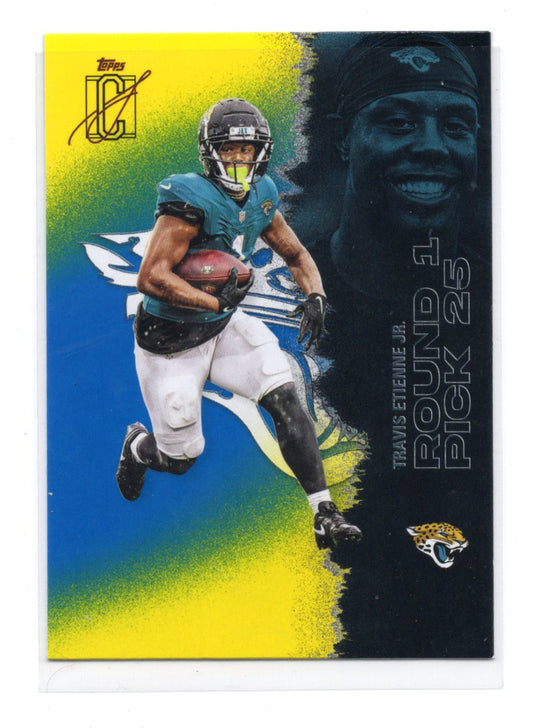 2025 Topps Signature Class Travis Etienne Jr. Card Blue & Yellow Jaguars #27