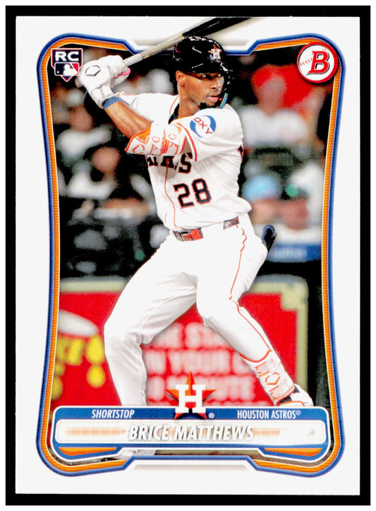 2026 Bowman Brice Matthews Card Rookie Houston Astros