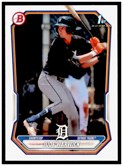 2026 Bowman Jude Warwick Card Prospects Detroit Tigers