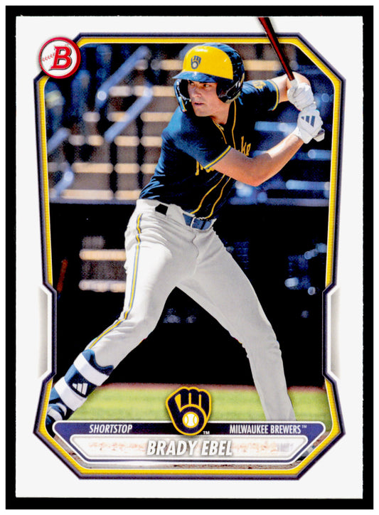 2026 Bowman Brady Ebel Card Prospects Milwaukee Brewers