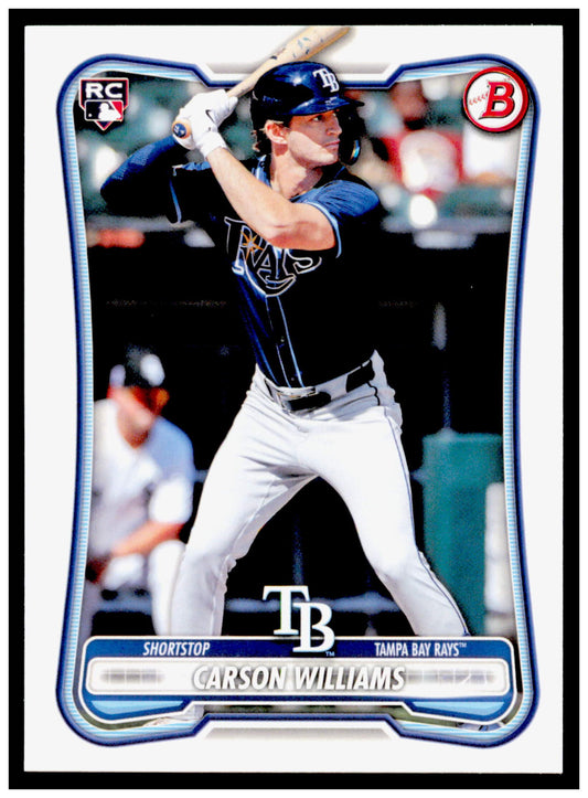 2026 Bowman Carson Williams Card Rookie Tampa Bay Rays