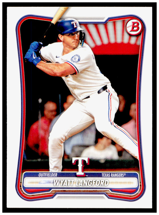 2026 Bowman Wyatt Langford Card Texas Rangers