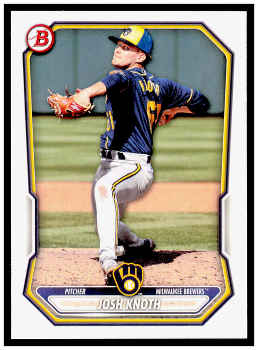 2026 Bowman Josh Knoth Card Prospects Milwaukee Brewers