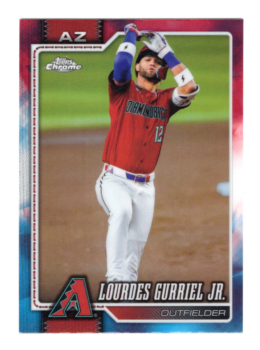 2026 Topps Chrome Lourdes Gurriel Jr #166 Red White Blue Refractor Dbacks