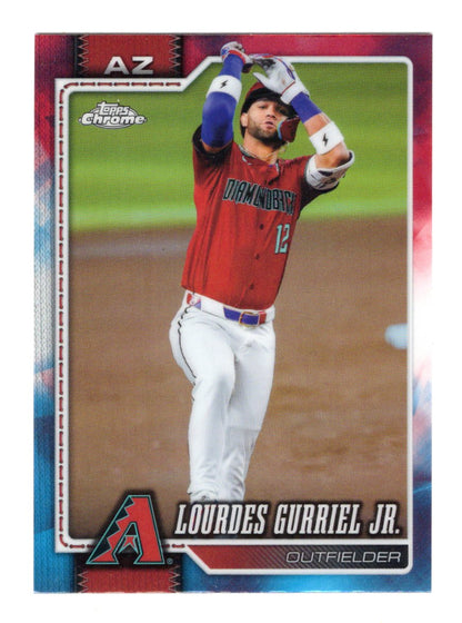 2026 Topps Chrome Lourdes Gurriel Jr #166 Red White Blue Refractor Dbacks