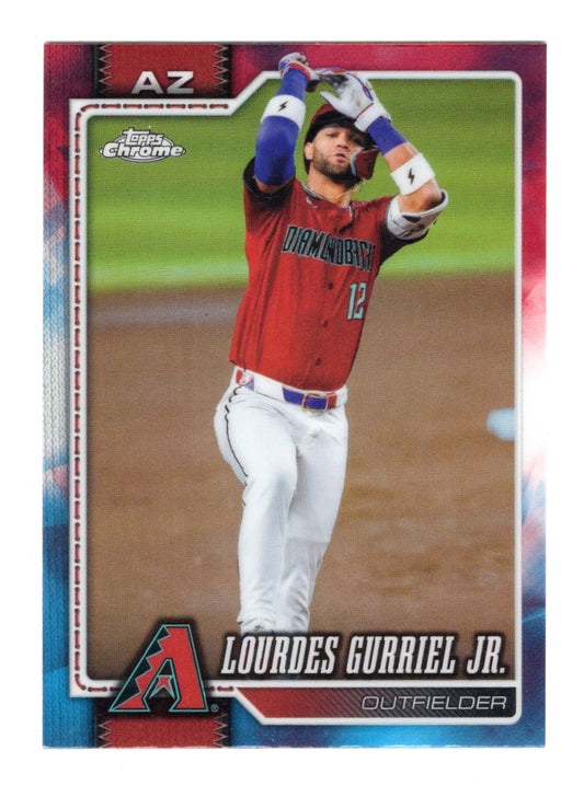 2026 Topps Chrome Lourdes Gurriel Jr #166 Red White Blue Refractor Dbacks