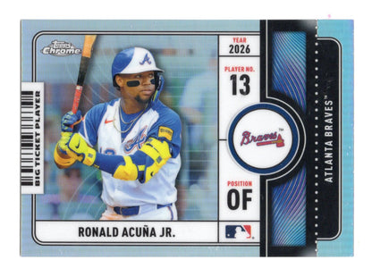 2026 Topps Chrome Ronald Acuna Jr. Big Ticket Player Insert #BTP-7 Braves