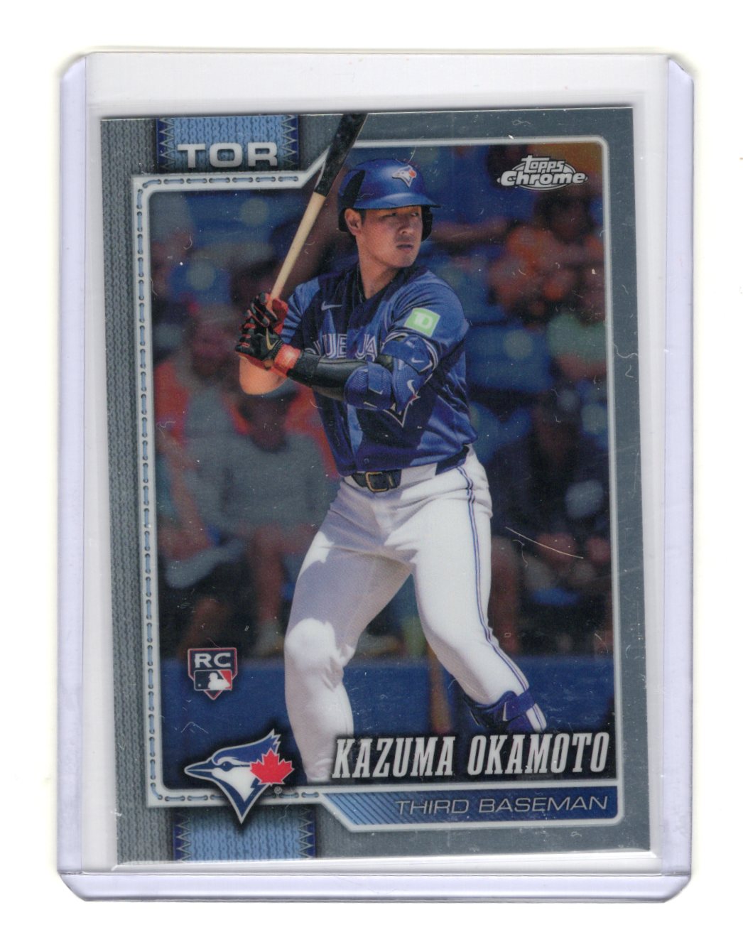 2026 Topps Chrome Kazuma Okamoto Card Rookie Toronto Blue Jays