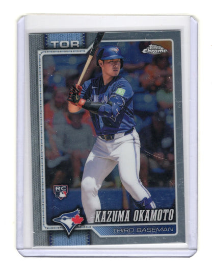 2026 Topps Chrome Kazuma Okamoto Card Rookie Toronto Blue Jays
