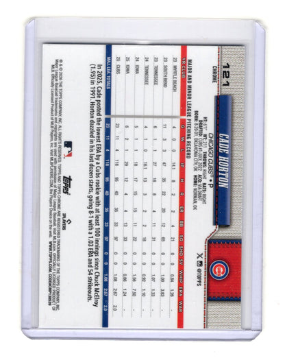 2026 Topps Chrome Cade Horton Card Chicago Cubs