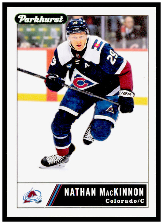 2025-26 Parkhurst Nathan MacKinnon Card Space Travel Back Colorado Avalanche