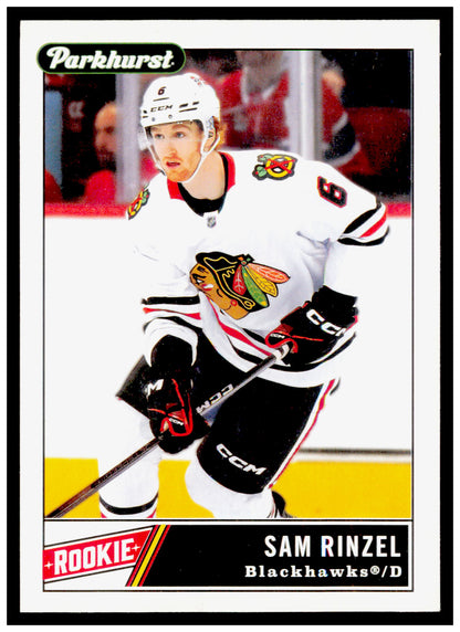 2025-26 Parkhurst Sam Rinzel Card Space Travel Back Chicago Blackhawks
