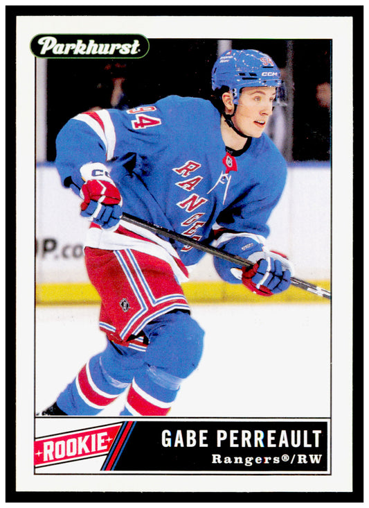 2025-26 Parkhurst Gabe Perreault Card Rookie New York Rangers