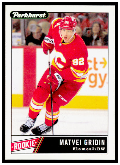 2025-26 Parkhurst Matvei Gridin Card Rookie Calgary Flames