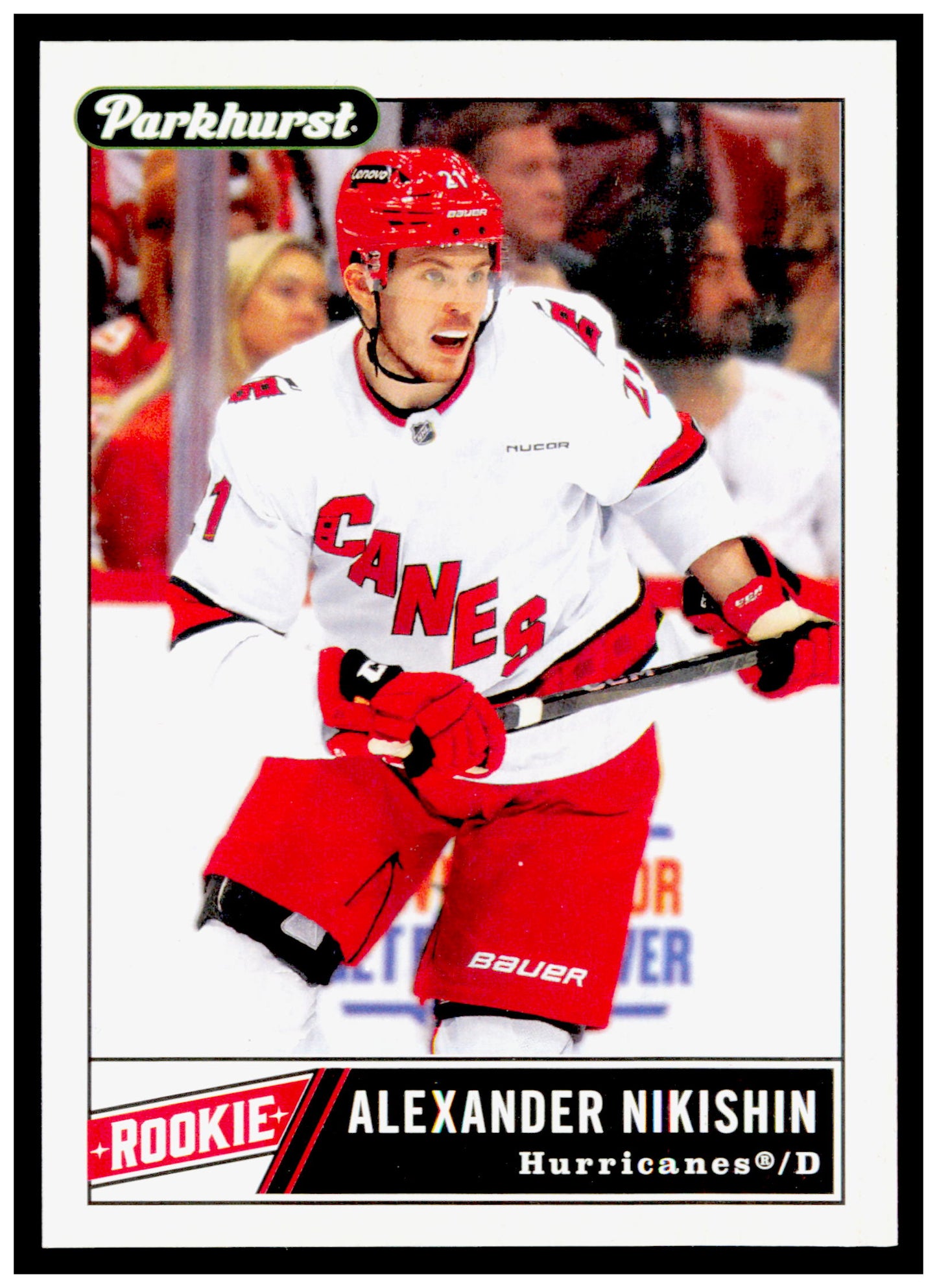 2025-26 Parkhurst Alexander Nikishin Card Rookie Carolina Hurricanes