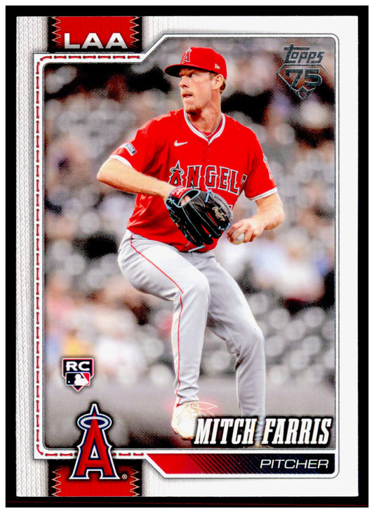 2026 Topps Mitch Farris Card Rookie Los Angeles Angels