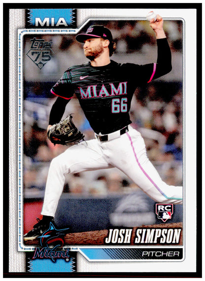 2026 Topps Josh Simpson Card Rookie Miami Marlins