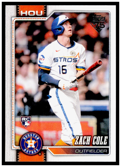 2026 Topps Zach Cole Card Rookie Houston Astros