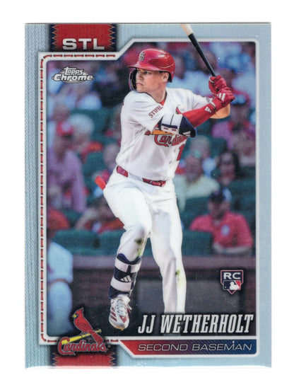 2026 Topps Chrome JJ Wetherholt Card Refractors Rookie St. Louis Cardinals