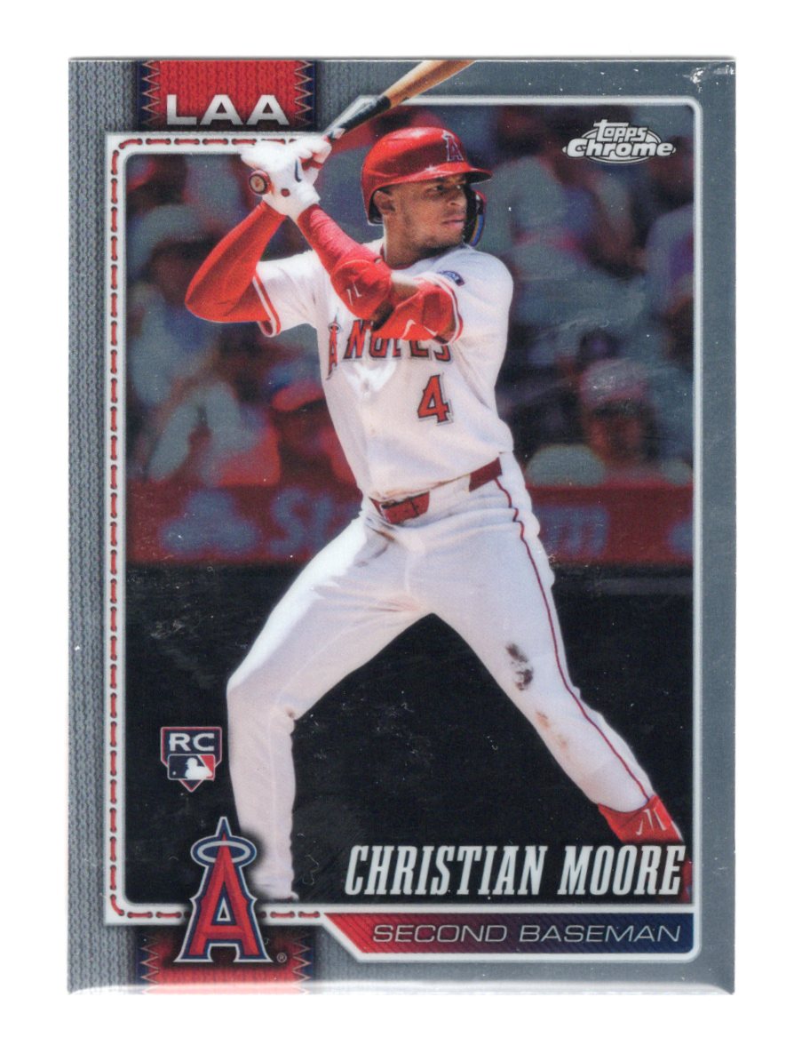 2026 Topps Chrome Christian Moore Card Rookie Los Angeles Angels