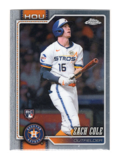 2026 Topps Chrome Zach Cole Card Rookie Houston Astros