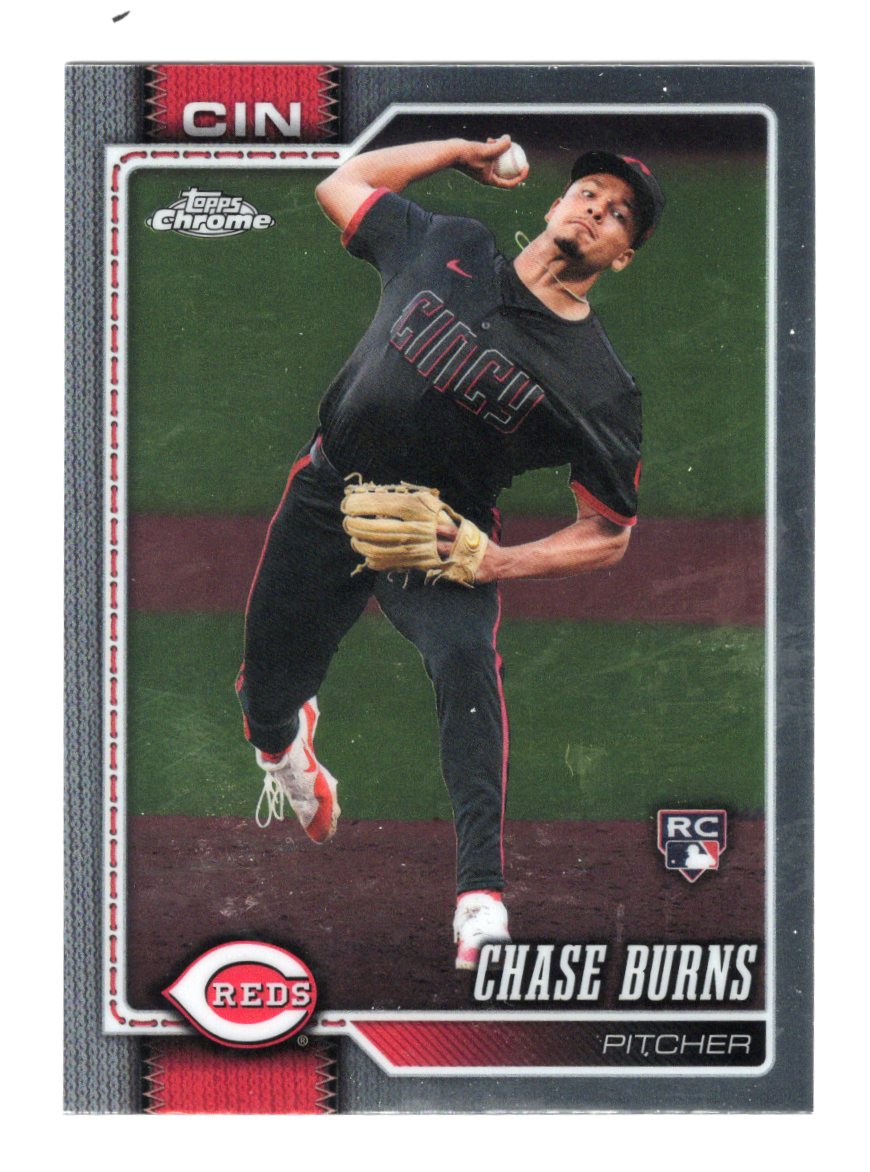2026 Topps Chrome Chase Burns Card Rookie Cincinnati Reds
