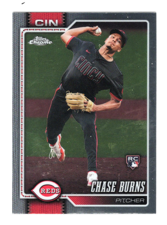 2026 Topps Chrome Chase Burns Card Rookie Cincinnati Reds