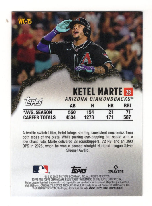 2026 Topps Chrome Ketel Marte Card Wrecking Crew Arizona Diamondbacks
