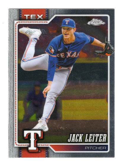 2026 Topps Chrome Jack Leiter Card Texas Rangers