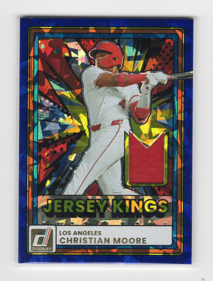 2026 Donruss Christian Moore Card Jersey Kings Blue Ice Memorabilia Angels
