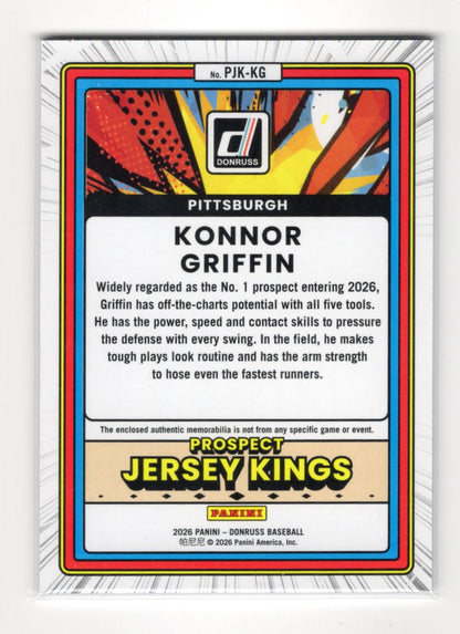 2025 Donruss Konnor Griffin Card Prospect Jersey Kings Blue Ice Memorabilia