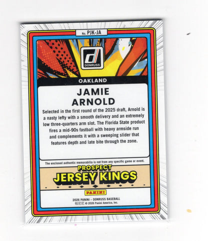 2026 Donruss Jamie Arnold Prospect Jersey Kings Blue Ice Memorabilia