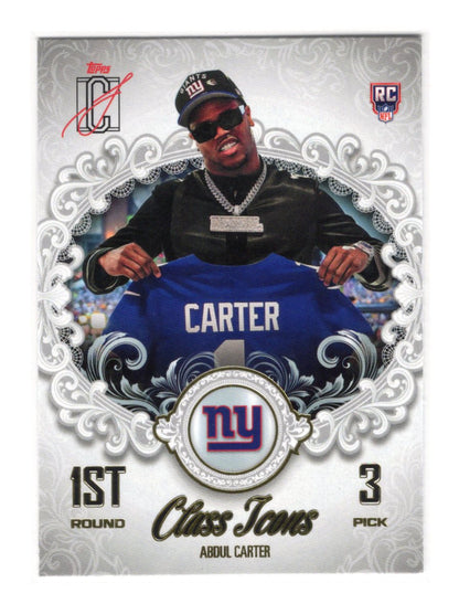 2025 Topps Signature Class Abdul Carter Card Class Icons New York Giants