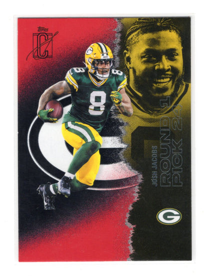 2025 Topps Signature Class Josh Jacobs Card Red & Black  Packers