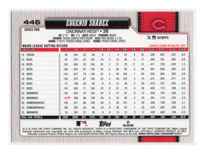 2026 Topps Eugenio Suárez Card Diamante Foil Cincinnati Reds