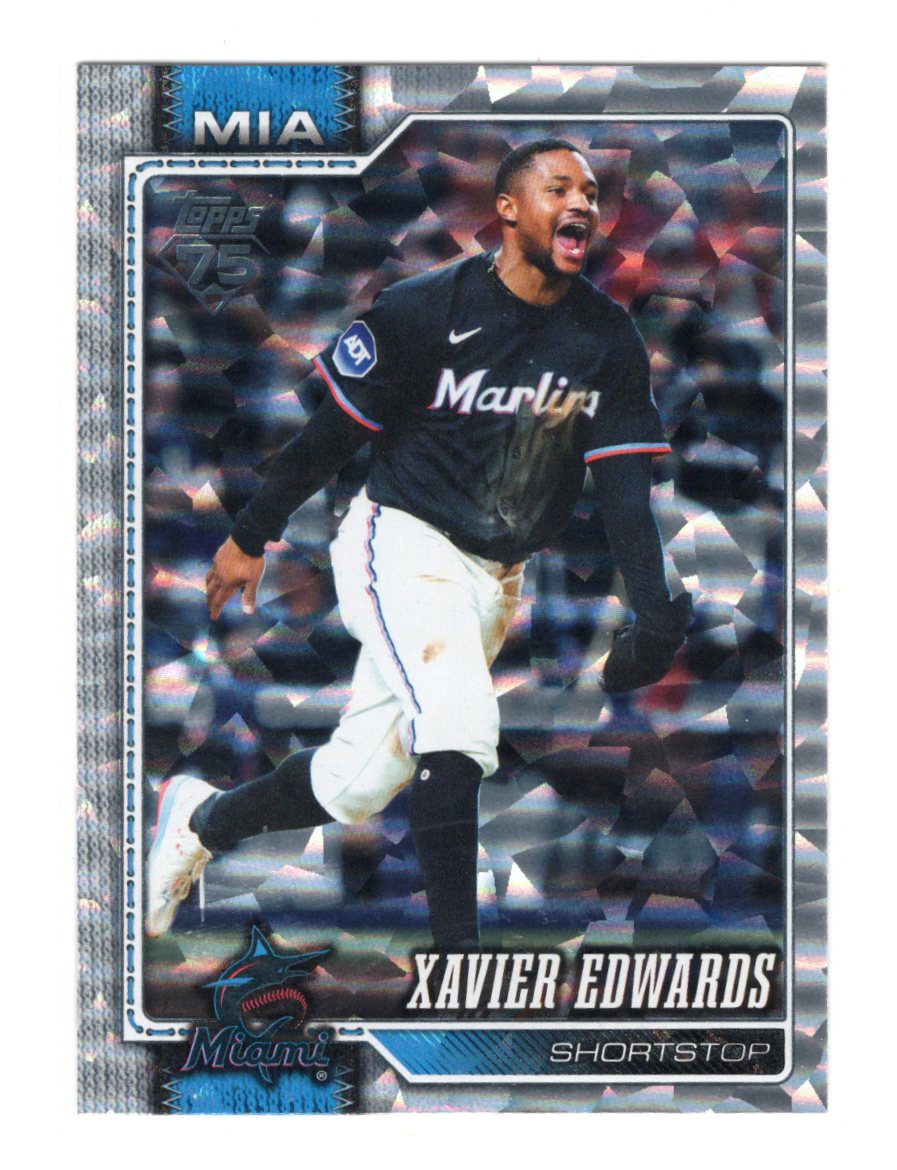 2026 Topps Xavier Edwards Card Diamante Foil Miami Marlins