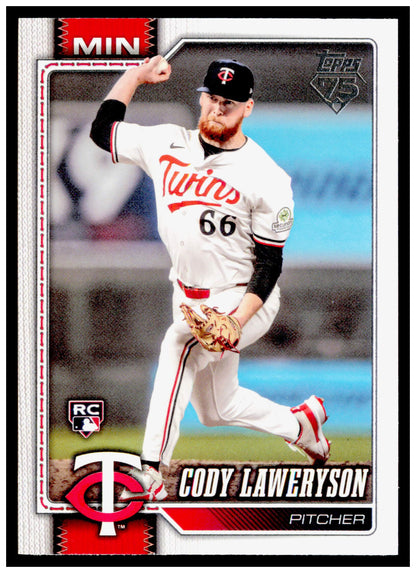 2026 Topps Cody Laweryson Card Rookie Minnesota Twins