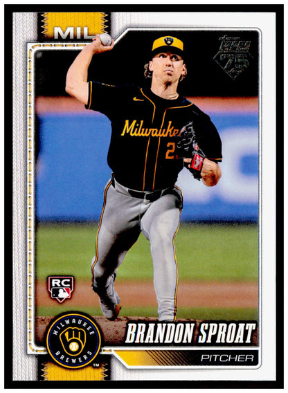 2026 Topps Brandon Sproat Card Rookie Milwaukee Brewers
